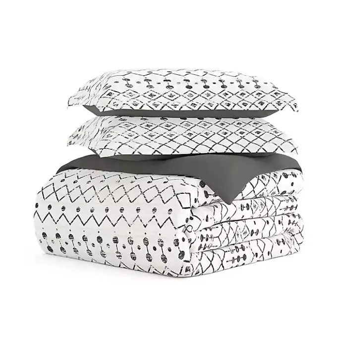 Clearance Kirklands Home Gray Bohemian 3-pc. King Duvet Cover Set