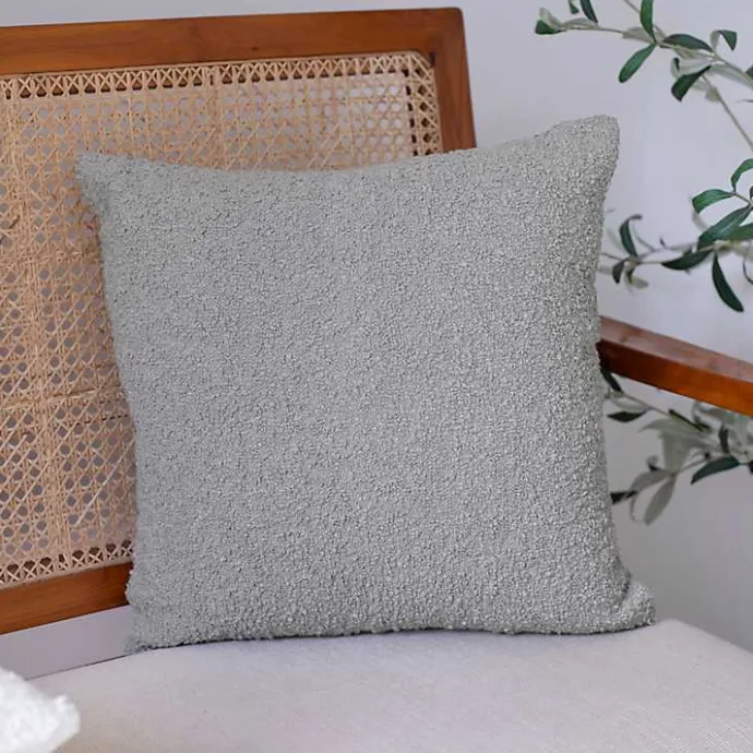 Sale Kirklands Home Boucle Handwoven Pillow Gray