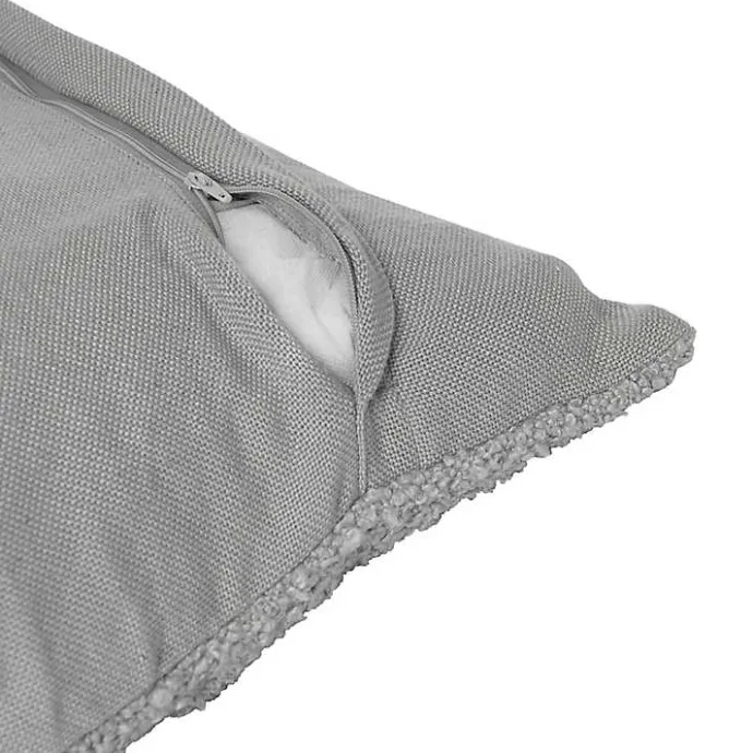 Sale Kirklands Home Boucle Handwoven Pillow Gray