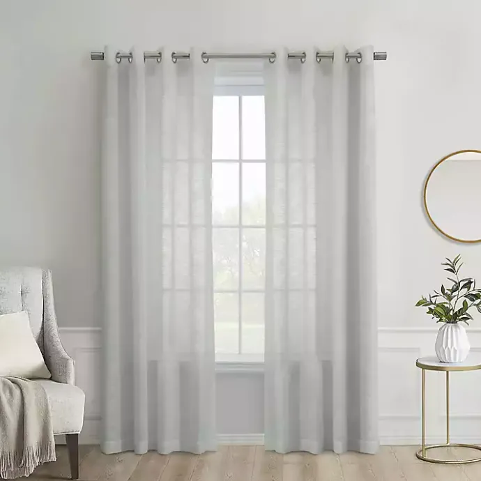 Best Kirklands Home Boucle Sheer Single Curtain Panel, 63 in. Gray