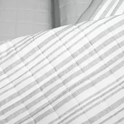 Clearance Kirklands Home Box Stitch Cotton Full/Queen 3-pc. Quilt Set Gray