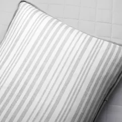 Clearance Kirklands Home Box Stitch Cotton Full/Queen 3-pc. Quilt Set Gray