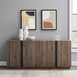 Online Kirklands Home Gray Brown Modern 2-Door Sideboard