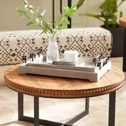 Discount Kirklands Home Brushed Distressed 2-pc. Decorative Tray Set Gray