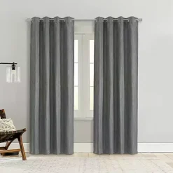Sale Kirklands Home Bryson Textured Curtain Panel, 95 in. Gray