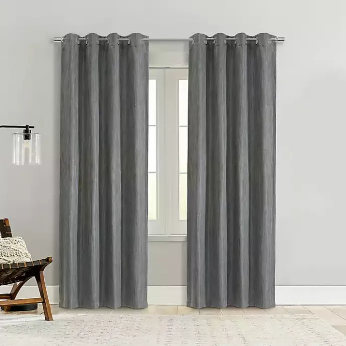 Sale Kirklands Home Bryson Textured Curtain Panel, 95 in. Gray