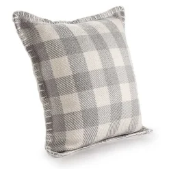 Best Kirklands Home Gray Buffalo Check Stitched Outdoor Throw Pillow