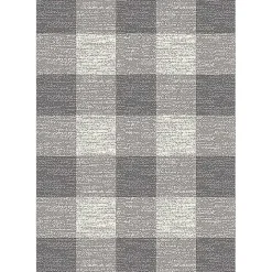 Sale Kirklands Home Buffalo Plaid Indoor/Outdoor Area Rug, 5x7 Gray