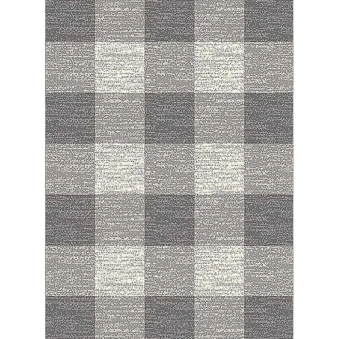 Sale Kirklands Home Buffalo Plaid Indoor/Outdoor Area Rug, 5x7 Gray
