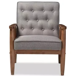 Online Kirklands Home Button-Tufted Sawyer Accent Chair Gray