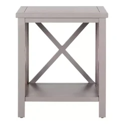 Kirklands Home Candice Cross Back Accent Table Gray