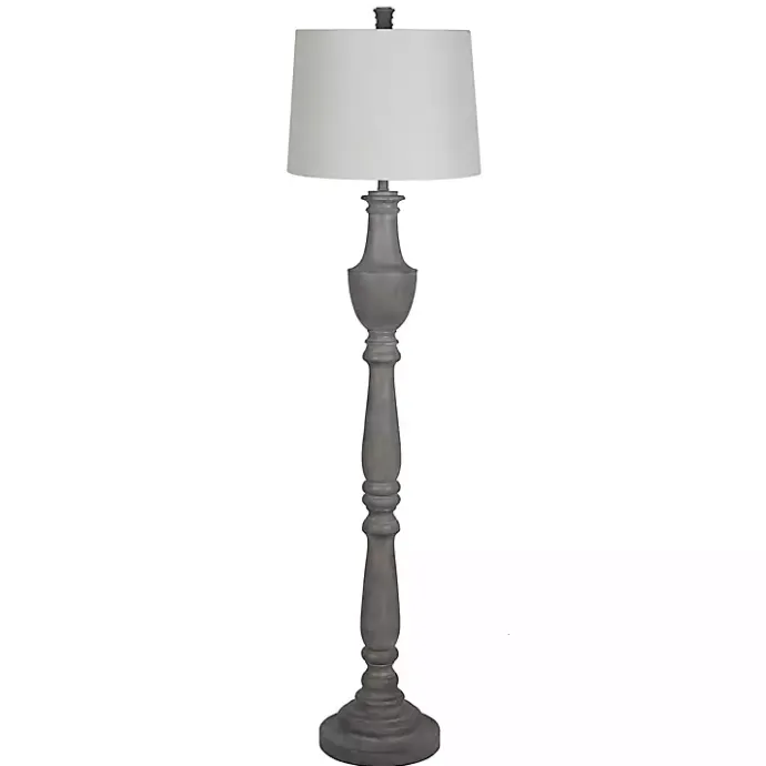 Online Kirklands Home Carved Urn Floor Lamp Gray