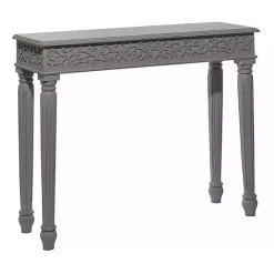 Sale Kirklands Home Carved Wood Console Table Gray
