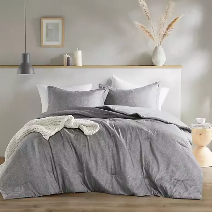 Hot Kirklands Home Chambray 3-pc. Full/Queen Comforter Set Gray