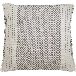 Clearance Kirklands Home Gray Chevron Long Stitch Square Throw Pillow
