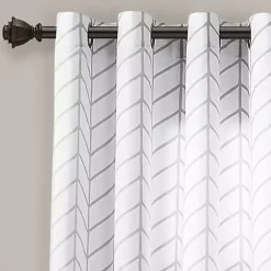 Clearance Kirklands Home Chevron 2-pc. Curtain Panel Set, 84 in. Gray