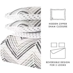 Sale Kirklands Home Gray Chevron Reversible 2-pc. Twin Quilt Set