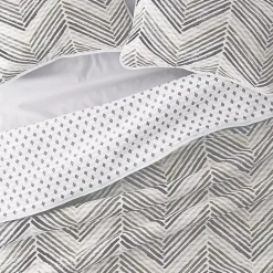 Online Kirklands Home Gray Chevron Reversible 3-pc. King Quilt Set