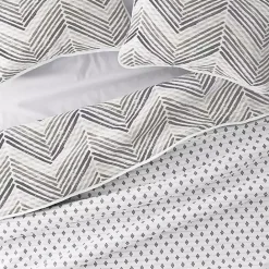 Online Kirklands Home Gray Chevron Reversible 3-pc. King Quilt Set
