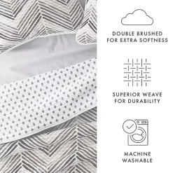 Online Kirklands Home Gray Chevron Reversible 3-pc. King Quilt Set