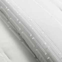 Discount Kirklands Home Clipped Stripe 3-pc. Full/Queen Comforter Set Gray