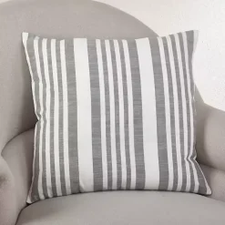 Online Kirklands Home Gray Coastal Stripe Pillow