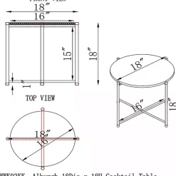 Discount Kirklands Home Concrete Top Outdoor Cocktail Table Gray