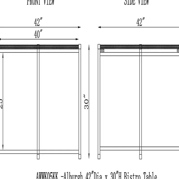 Best Kirklands Home Gray Concrete Top Outdoor Bistro Table
