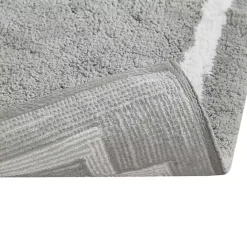 Sale Kirklands Home Cotton Tufted Bath Runner with Border Gray