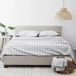 Clearance Kirklands Home Gray Country Plaid 4-pc. California King Sheet Set