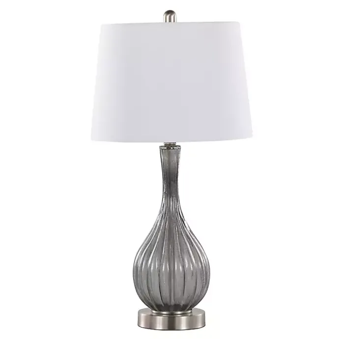 Discount Kirklands Home Crackle Glass Teardrop Table Lamps, Set of 2 Gray
