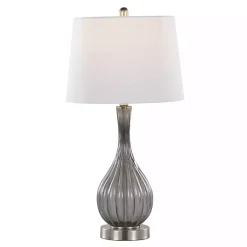Discount Kirklands Home Crackle Glass Teardrop Table Lamps, Set of 2 Gray