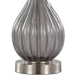 Discount Kirklands Home Crackle Glass Teardrop Table Lamps, Set of 2 Gray