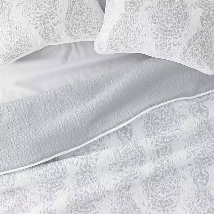 Outlet Kirklands Home Gray Damask Reversible 2-pc. Twin Quilt Set