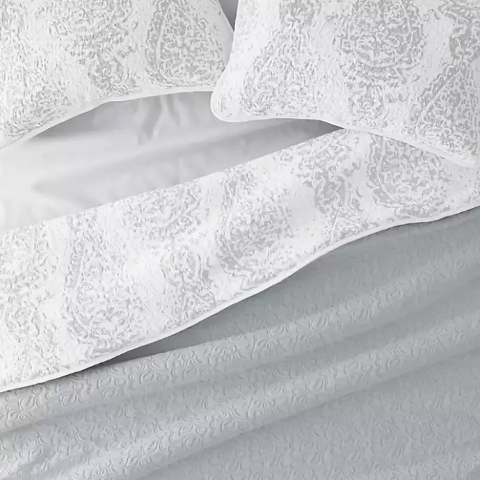 Outlet Kirklands Home Gray Damask Reversible 2-pc. Twin Quilt Set