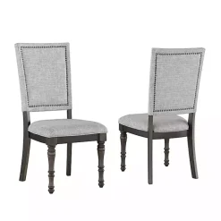 Outlet Kirklands Home Dawson Upholstered Dining Chairs, Set of 2 Gray