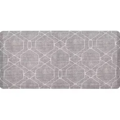 Best Kirklands Home Diamond Cushioned Kitchen Mat Gray