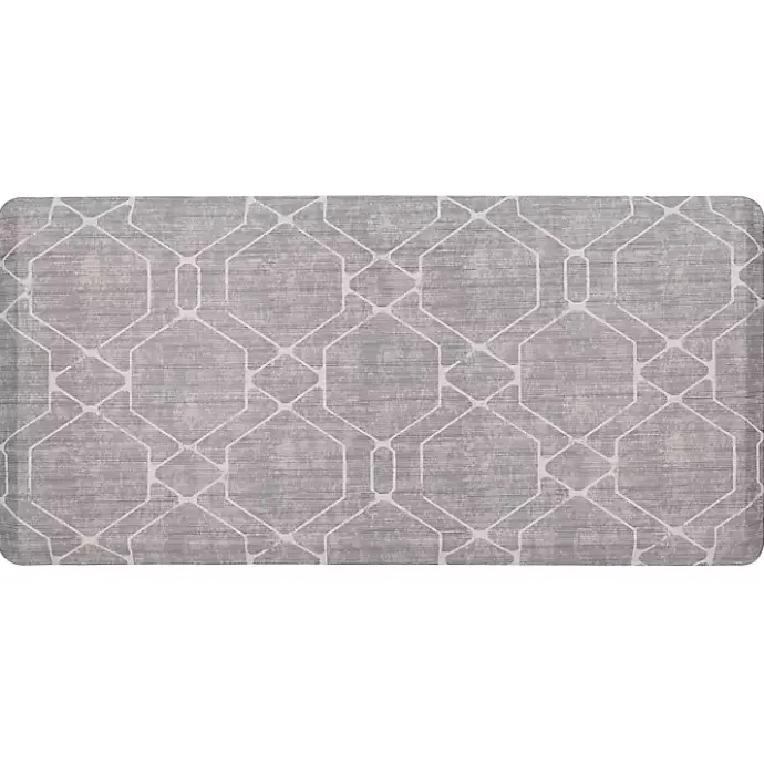 Best Kirklands Home Diamond Cushioned Kitchen Mat Gray