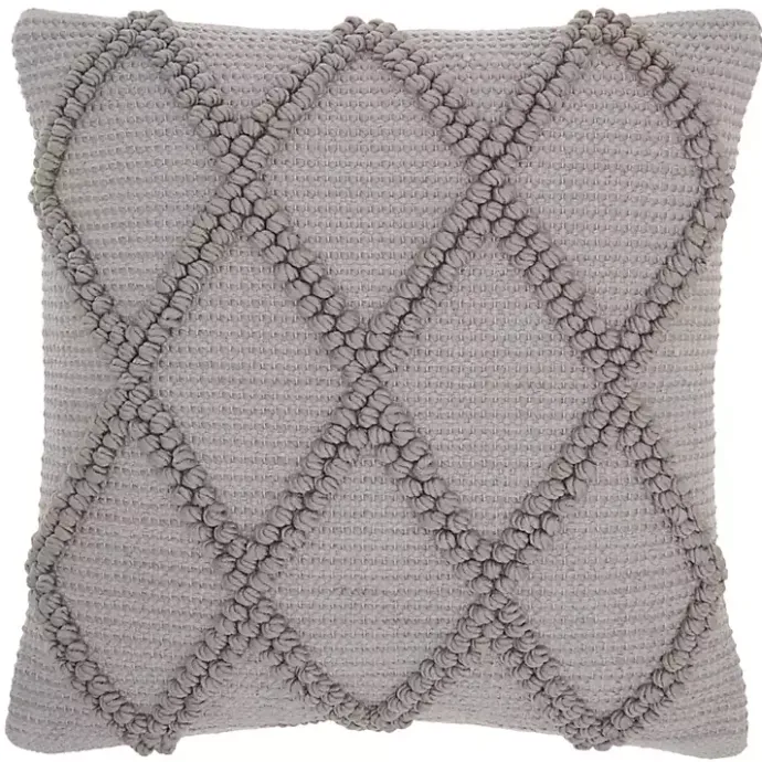 Sale Kirklands Home Diamond Lattice Throw Pillow Gray