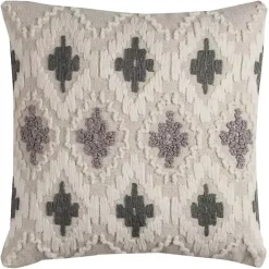 Online Kirklands Home Diamond Textured Pillow Gray