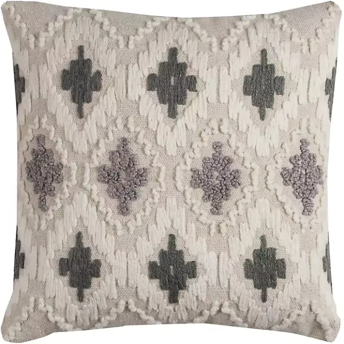 Online Kirklands Home Diamond Textured Pillow Gray