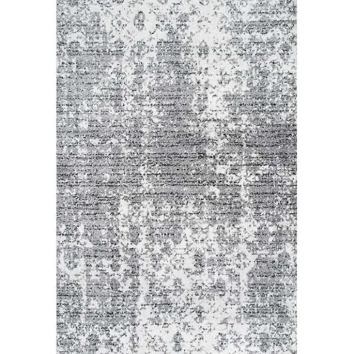 Sale Kirklands Home Gray Distressed Power Loomed Area Rug, 10x14