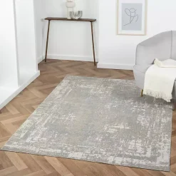 Best Kirklands Home Distressed Washable Area Rug, 5x7 Gray