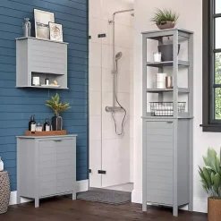 Hot Kirklands Home 2-Door Floor Cabinet Gray