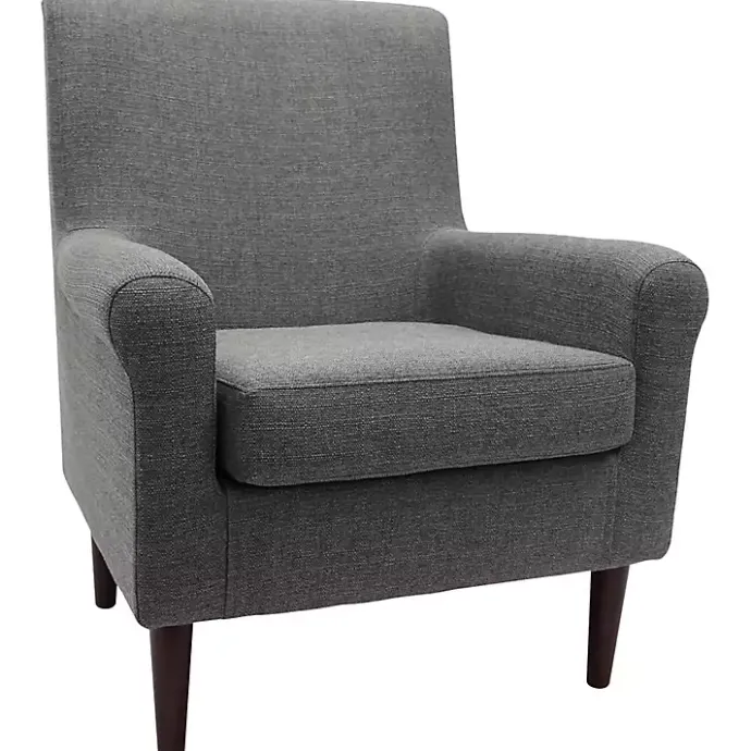 New Kirklands Home Ellen Rolled Arms Accent Chair Gray