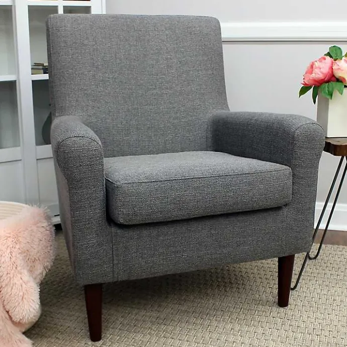 New Kirklands Home Ellen Rolled Arms Accent Chair Gray
