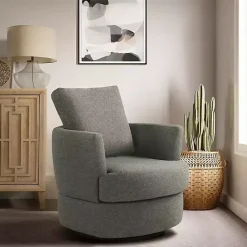 Clearance Kirklands Home Elmhurst Swivel Accent Chair Gray