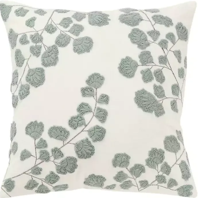 Best Kirklands Home Gray Embroidered Floral Throw Pillow