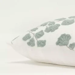 Best Kirklands Home Gray Embroidered Floral Throw Pillow