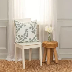 Best Kirklands Home Gray Embroidered Floral Throw Pillow